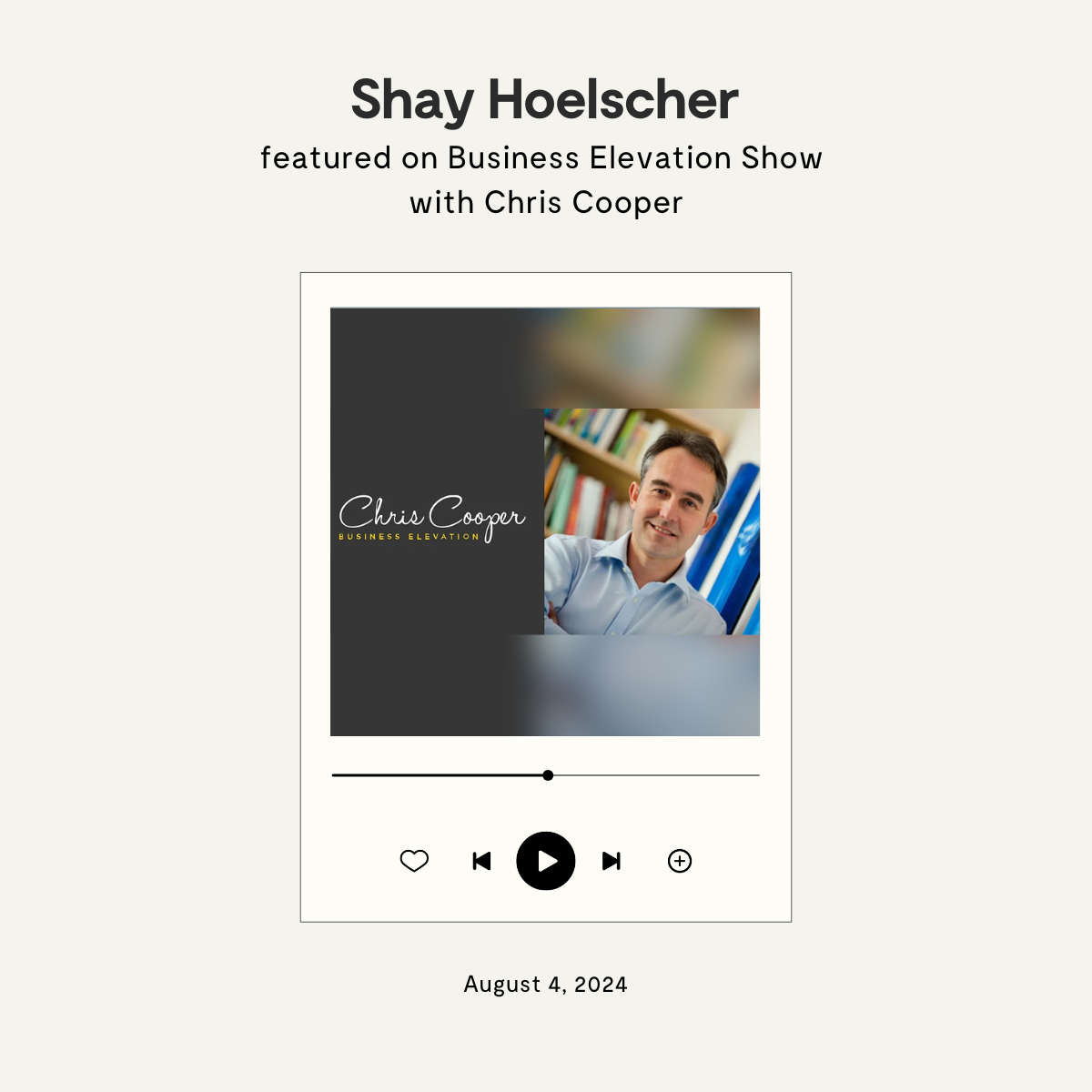 Race to Inspire with Shay Hoelscher - Business Elevation Show with Chr ...