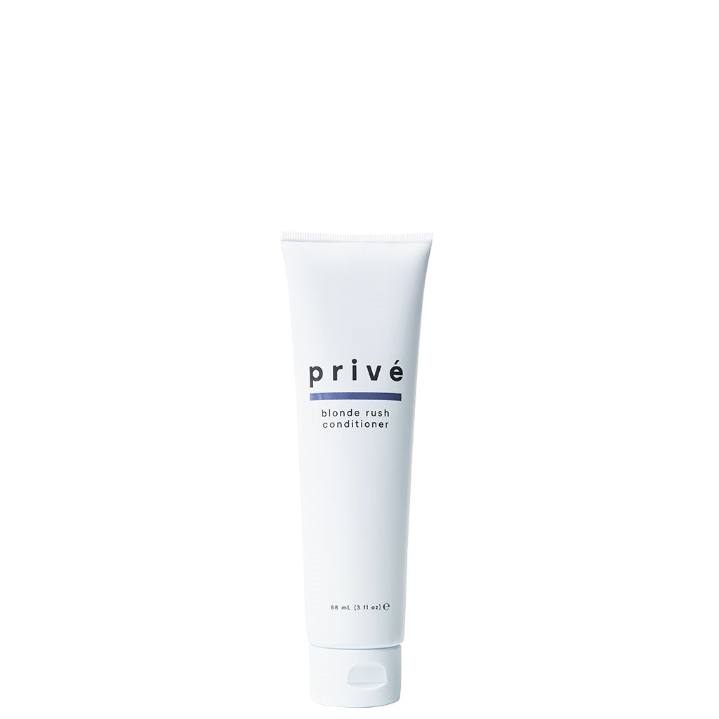privé blonde rush conditioner 3 oz white squeeze tube