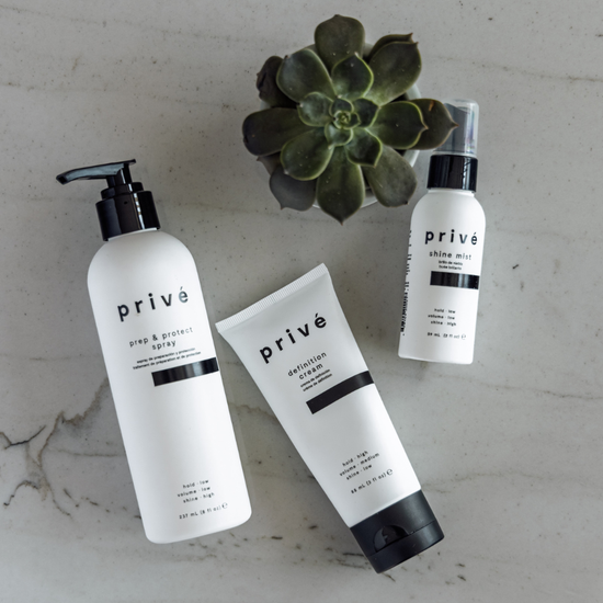 privé pro definition cream - prep & protect, definition cream, shine mist